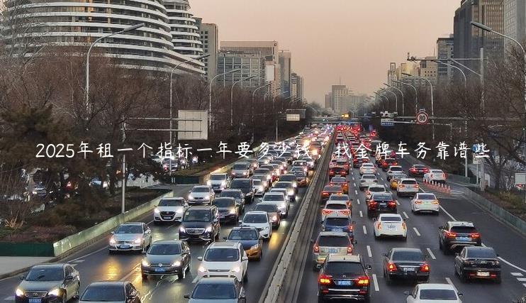 2025年租一个指标一年要多少钱，找金牌车务靠谱些